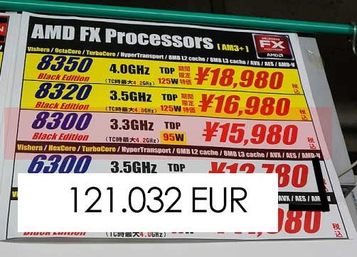 precio AMD FX-8300 mercado japones