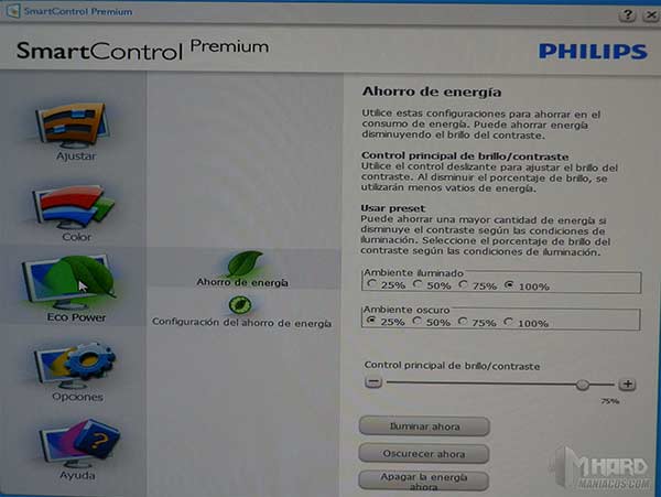 Monitor-Philips-menu-SmartControl-Premium-EcoPower-l
