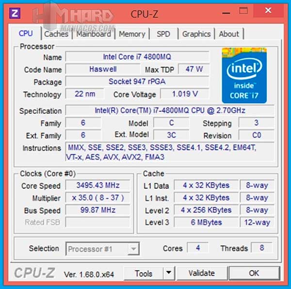 Portatil-MSI-GT60-2PC-CPUID-CPU