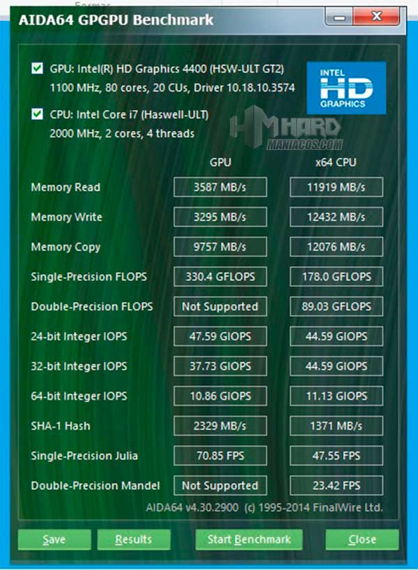 Portatil-HP-Envy-test-Aida-BenchMark-GPU