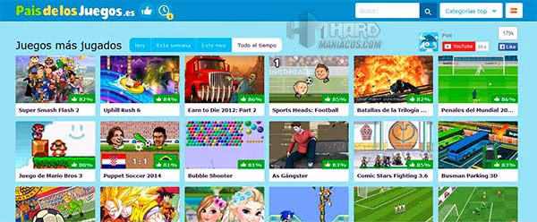 web de juegos