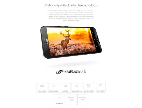 ASUS Zenfone Max 5 camara