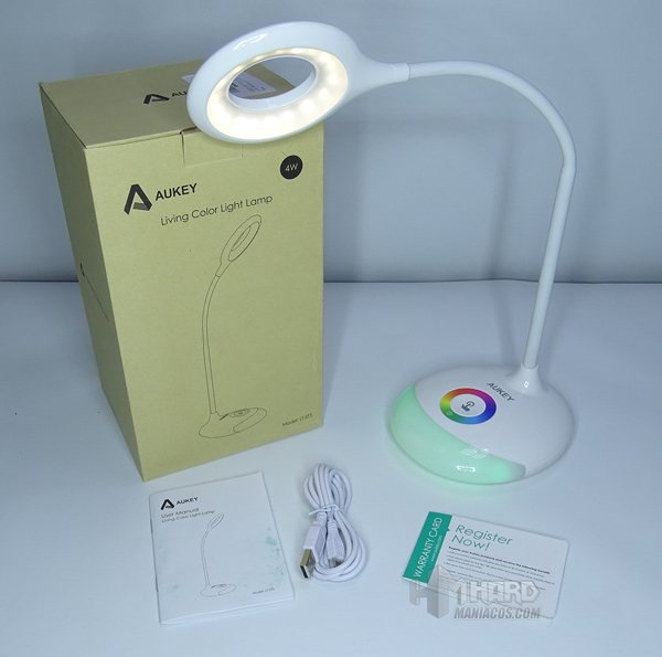 lámpara de escritorio portátil RGB Aukey 7