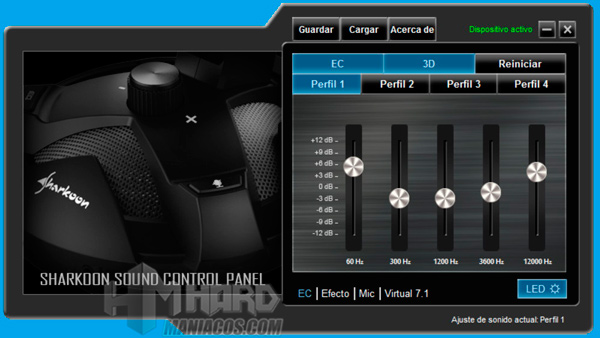 Sharkoon X-Rest 7.1 Ecualizador