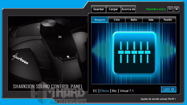 Sharkoon X-Rest 7.1 Efecto ninguno