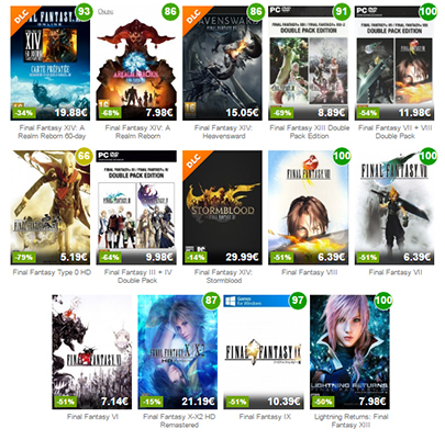 Final Fantasy hace rebajas