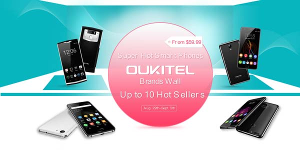 Descuentos de la marca OUKITEL en Gearbest