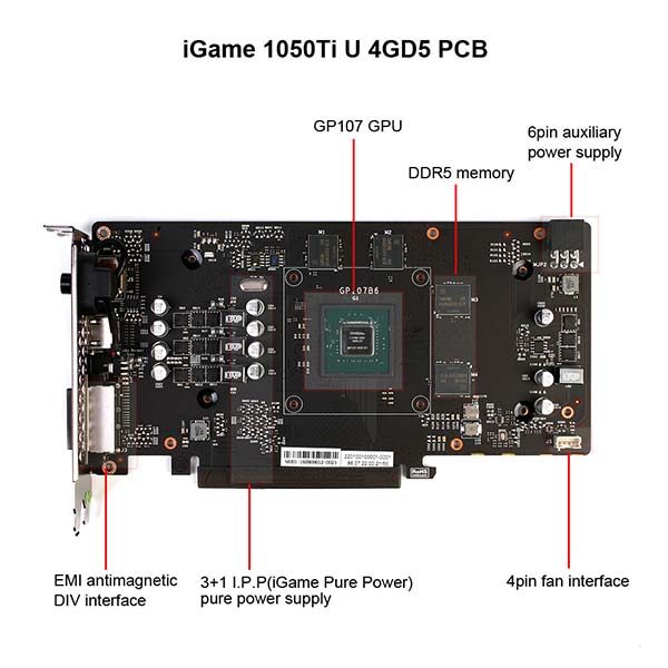 colorful nvidia geforce gtx igame 1050tie, gpu