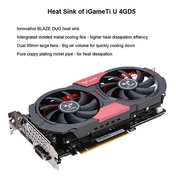 colorful nvidia geforce gtx igame 1050tie, dimensiones