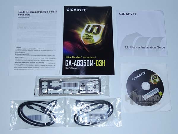 Gigabyte GA-AB350M-D3H accesorios