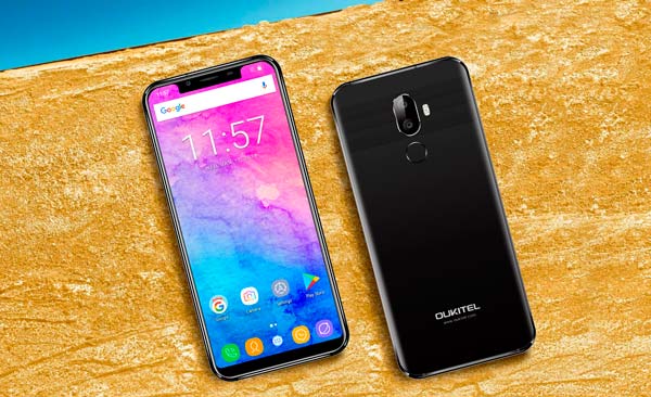 oukitel u18, frontal y trasera