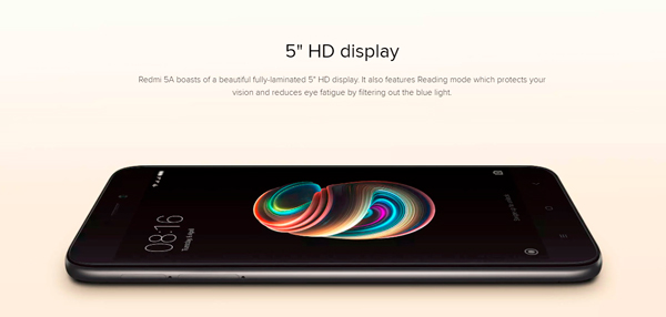 xiaomi redmi 5a pantalla