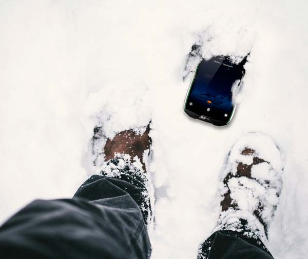 oukitel wp5000 en la nieve