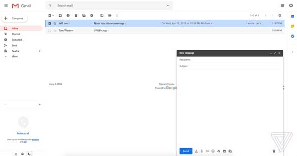 Primeras imágenes del nuevo diseño de Gmail
