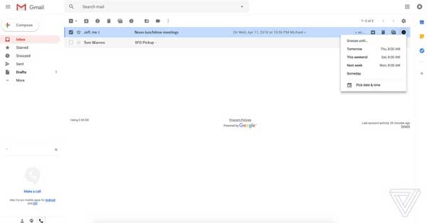 Primeras imágenes del nuevo diseño de Gmail