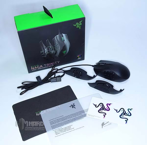 razer naga trinity, conjunto completo