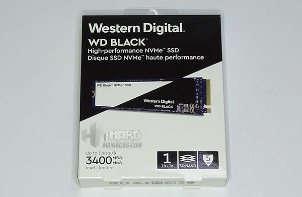 wd black nvme ssd, frontal caja