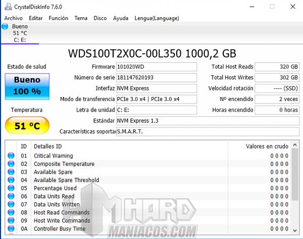 wd black nvme ssd, crystaldiskinfo