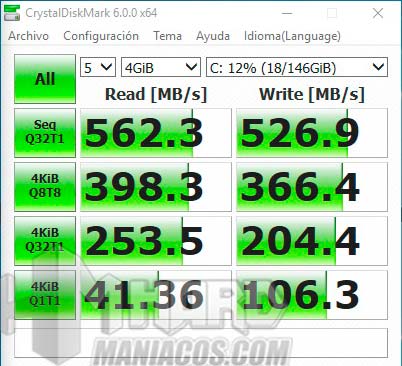 Test Crystal Disk Mark PC SSD