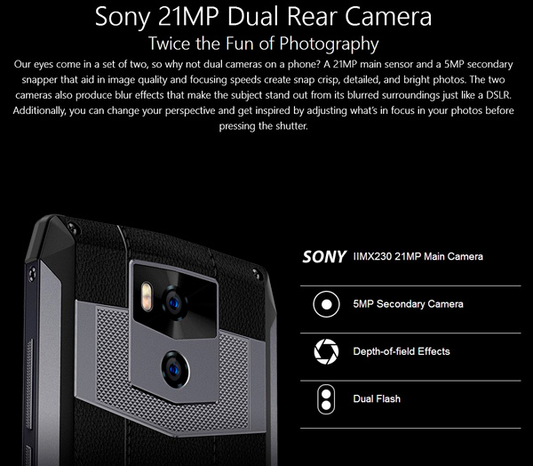 ulefone power 5, cámara