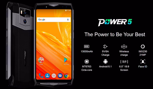 ulefone power 5, portada