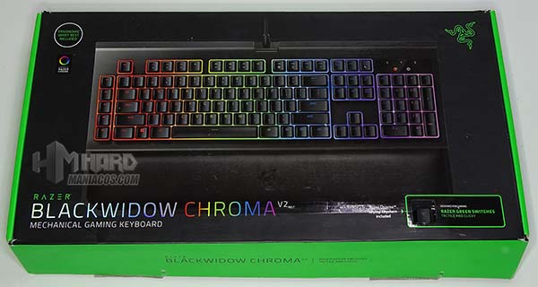 caja frontal teclado blackwidow chroma v2