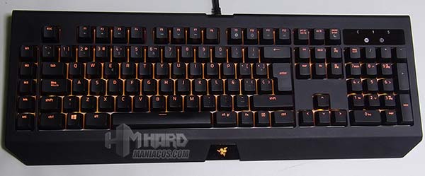 iluminación teclado razer blackwidow chroma v2 naranja