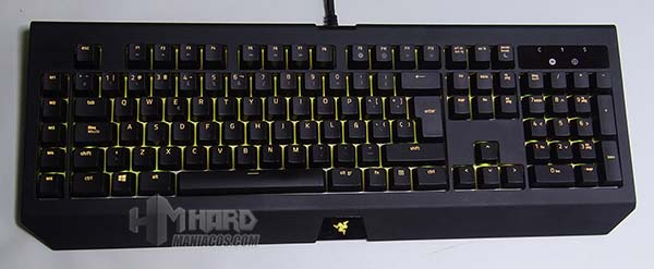iluminación teclado razer blackwidow chroma v2 amarillo