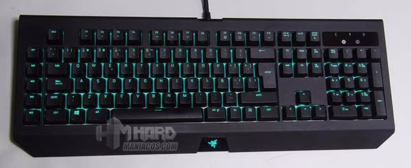 iluminación teclado razer blackwidow chroma v2 verde