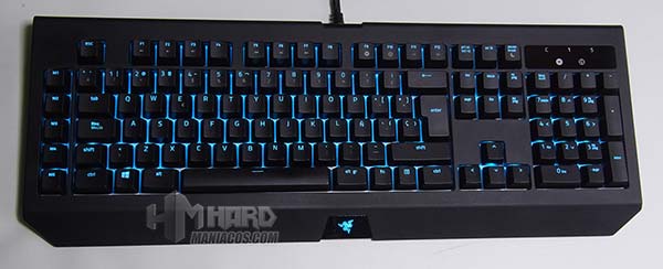 iluminación teclado razer blackwidow chroma v2 azul