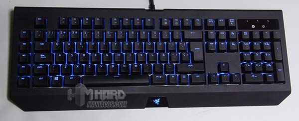 iluminación teclado razer blackwidow chroma v2 azul oscuro