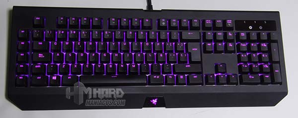 iluminación teclado razer blackwidow chroma v2 purpura