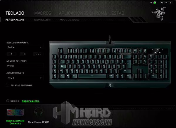 synapse teclado blackwidow chroma v2