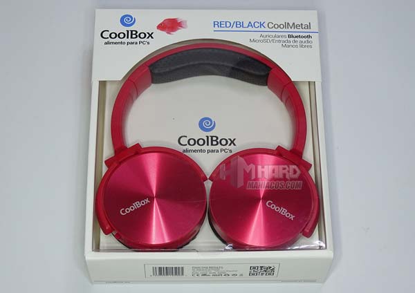 auriculares rojos CoolBox Coolmetal en caja