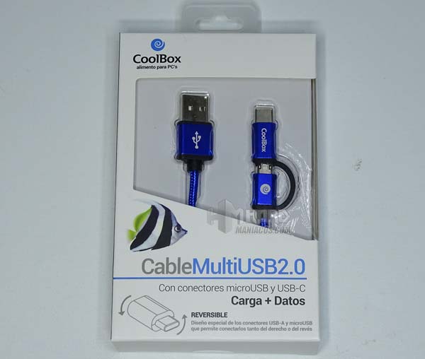 cable multi usb 2.0 coolbox, caja