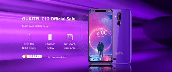 oukitel c12, portada