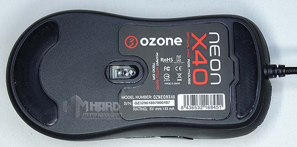 Ozone Neon X40 por abajo