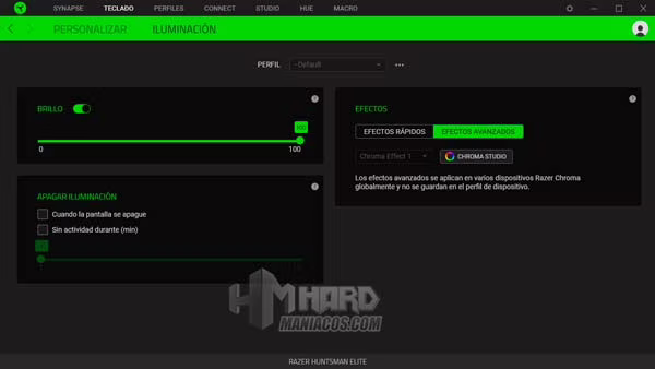 Razer Synapse Razer Huntsman Elite Personalizar