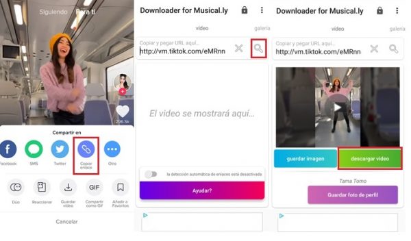 descargar vídeos tiktok app externa