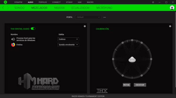 Razer Synapse Mezclador razer kraken tournament edition