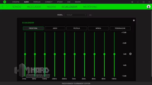 Razer Synapse Ecualizador razer kraken tournament edition