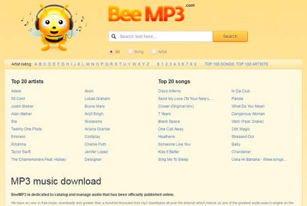 BeeMP3 descargar musica gratis mp3