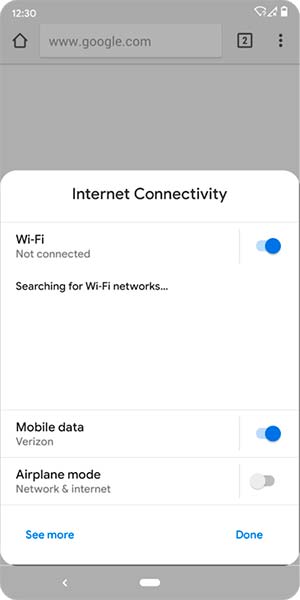 Android Q Beta paneles configuracion