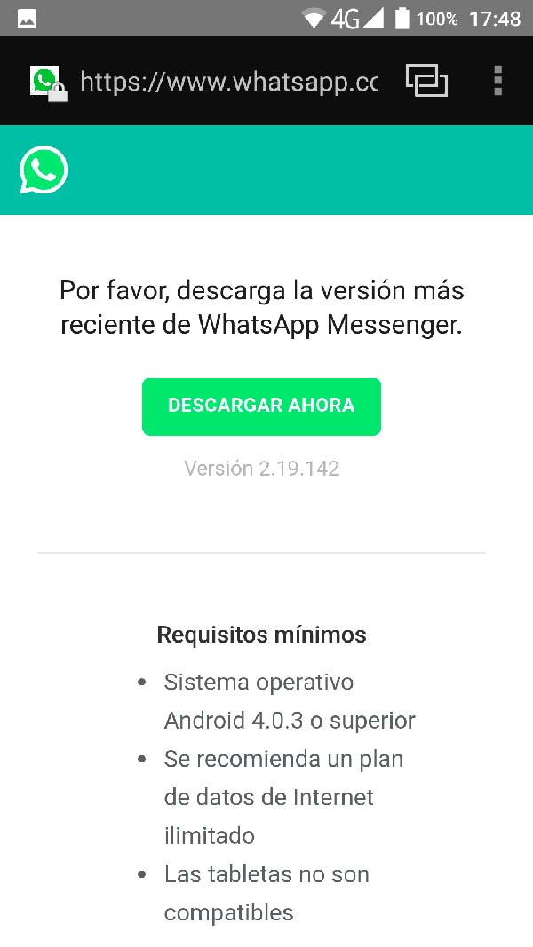 nueva version de whatsapp