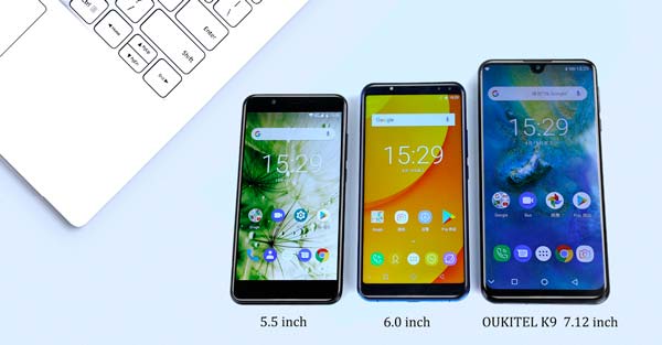 oukitel k9 comparativa de pantallas