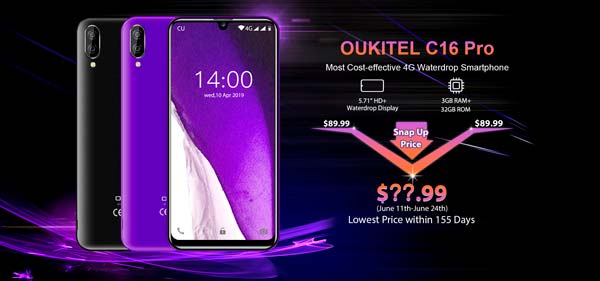 pantalla oukitel c16 pro