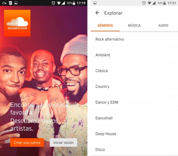 SoundCloud escuchar musica gratis