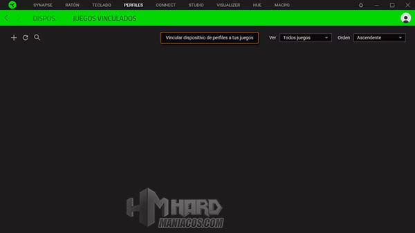 Razer Synapse Huntsman Quartz Edition Perfiles