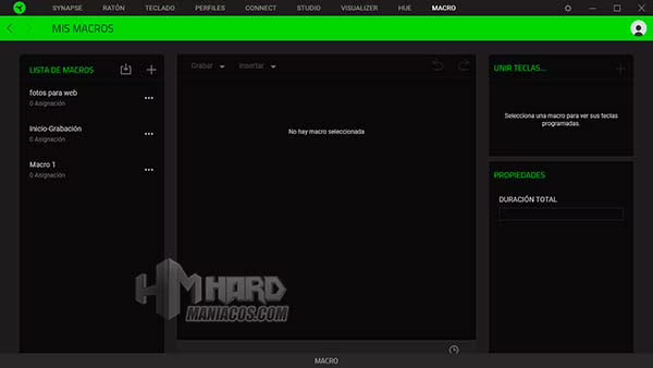 Razer Synapse Huntsman Quartz Edition Macro