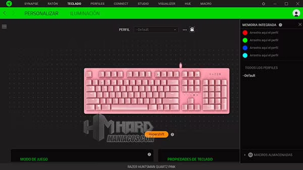 Razer Synpase Huntsman Quartz Edition Hypershift